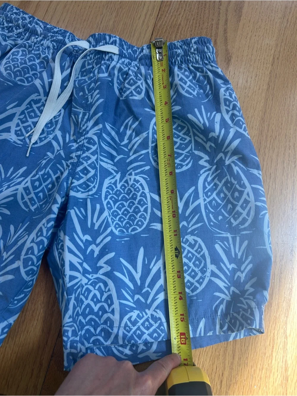 Chubbies The Thigh-Napples Swim Trunks Mens Small S 7” Pineapple Blue Shorts - Picture 8 of 10